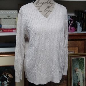 Croft & Barrow Cream Flecked Sweater Size 1X